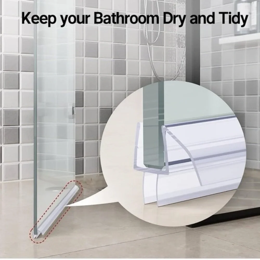 New AmazerBath Shower Door Bottom Seal 47.25 Inches (15.75 Inches * 3), 3 Sectio